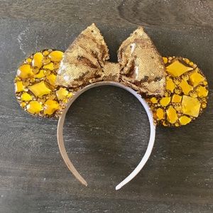 NEW Gold Jeweled Minnie Mouse Ears (small shop)